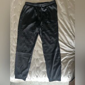 Black Satin Socialite Joggers
